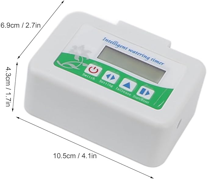 Smart Watering Timer, Automatic Solar Powered Irrigation System with Adjustable Timing for Gardens, Farmland, Lawns