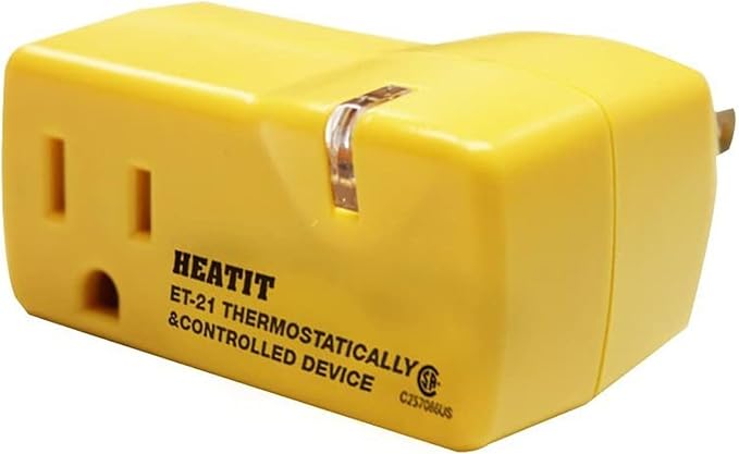 HEATIT ET-21 Freeze Thermostatically Controlled Outlet On at 38F /Off at 50F ET-21-4 4PCS