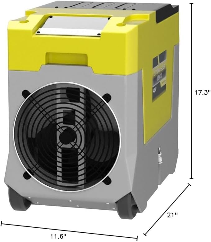 AlorAir 180 PPD LGR Commercial Dehumidifier with Pump, Heavy Duty Industrial Dehumidifiers Water Damage Restoration for Homes, Basements, Garages, Gym and Job Sites, Winter Storm (Yellow)