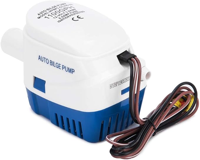 Dontmiss Automatic Submersible small Boat Bilge Pump 12v 1100gph Auto with Float Switch，1 1/8"Outlet Marine-Grade Durable Construction,bilge pumps for boats, Ponds, Pools, Caravan RV