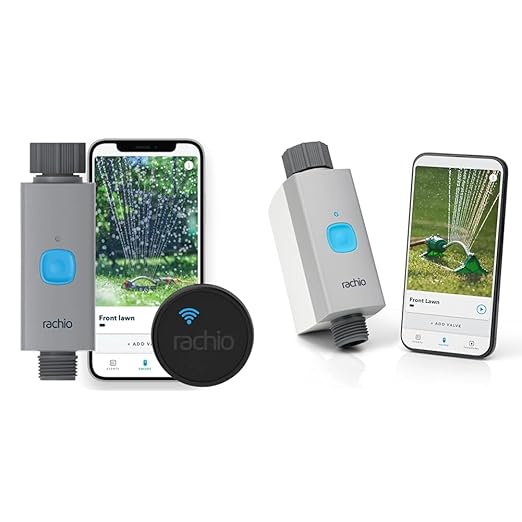 Rachio Smart Hose Timer w/WiFi Hub + Extra Hose Valve | Easy Faucet Install, Automate Outdoor Water & Sprinkler Schedules for Lawn, Garden, & Yard Care