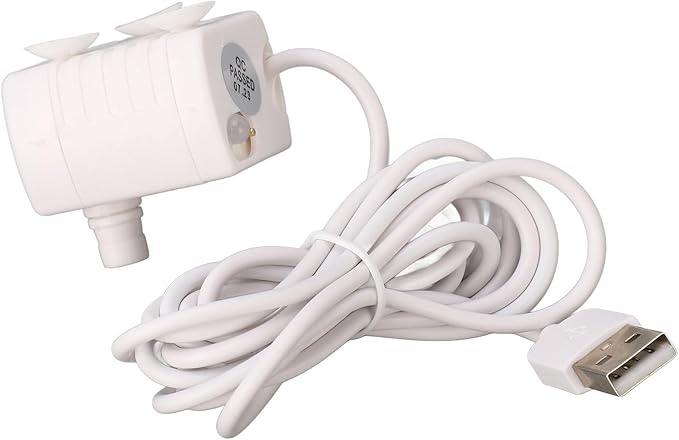 POCREATION Replacement Water Pump for Pet Fountain, Ultra Quiet USB Submersible Water Dispenser Pump with Auto Shut-Off, 5V Low Voltage for Cat and Dog Fountains