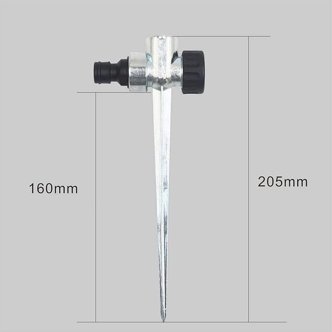 Pulsating Impact Sprinklers, 360 Degree Rotating Adjustable Water Sprinkler for Yard, Lawn & Garden