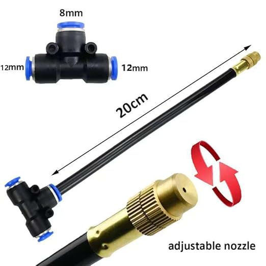 Drip Irrigation Kit Automatic Watering System for Potted Plants, 360 Degree Adjustable Copper Micro Sprinklers, Quick Connect Tubing Fittings for Garden, Lawn, Patio, Balcony(20 Nozzles)