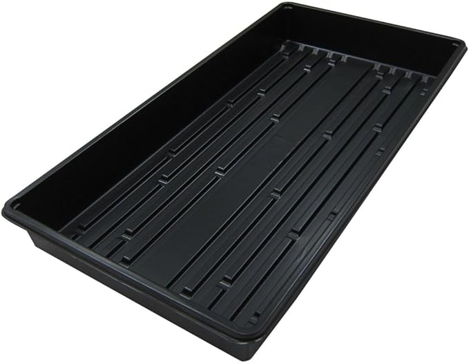 BBR Tuning 10x20 Inch Black 10 Pack Plant Black Propagation Tray – Growing Trays for Seedling, Garden, Planting, Soil & Hydroponic Horticulture - Microgreen Trays Grow Plants - No Drain Holes