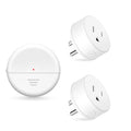 NineLeaf Wireless Motion Sensor Outlet, 15A/1500W, Adjustable Sensing Mode, 260FT Wireless Light Switch Transmitter, No Wiring, Long Time Delay, for Lights, Bathroom Fan, Garage(1Sensor 2Plugs)