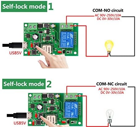 WiFi Wireless Smart Switch Relay Module for Smart Home 5V 5V/12V，Ba applied to access control, turn on PC, garage door (12V)