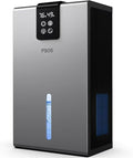 PSOS Dehumidifier, Dehumidifiers for Home, 98 OZ Water Tank, (1000 sq.ft) Quiet Dehumidifier for Basement Bathroom Bedroom with Humidity Display, Auto Shut Off, Relaxing 7 Color Ambient Light(Gray)