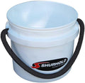 SHURHOLD 3.5 Gallon Heavy Duty World's Best Rope Handle Molded Plastic Bucket, for Boats, Cleaning, Fishing, Storage, and Refuse - White