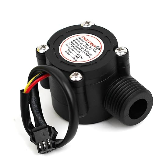 G1/2 ’’ Flow Hall Sensor with NPT Thread, 1-30L/Min Flow Meter, Flowmeter Counter, Arduino, Raspberry Pi, and Reverse Osmosis Filter Compatible