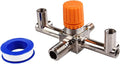 NPT Compressor Manifold Heavy Duty Double Outlet Manifold Air Compressor Fittings for Air Compressor Switch Control Valve Fittings