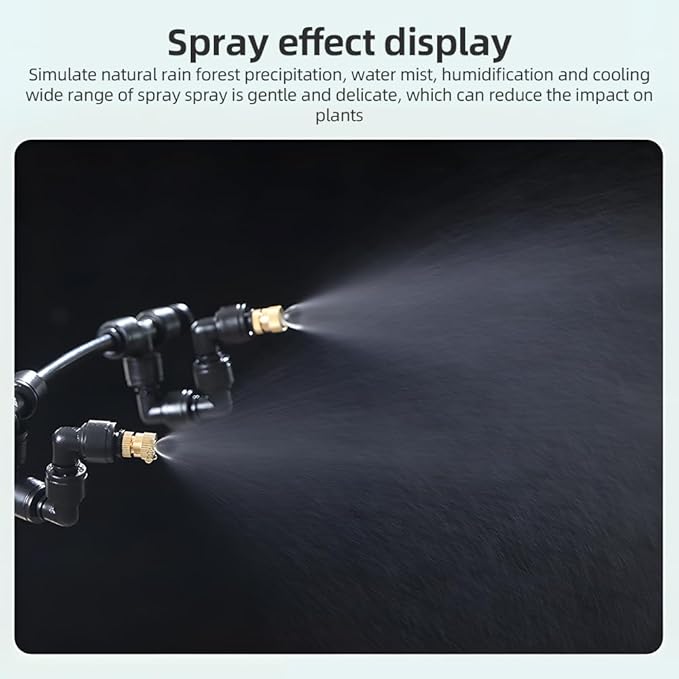 Reptile Sprayer Smart Spray System Touch Screen Controller Reptile Mister with Automatic Timer Low Noise 360 Degree Adjustable Mist Nozzle for Terrarium Amphibian Lizard Snake Frog Plants