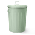 Plexon 20 Gallon Metal Trash Can with Lid Outdoor Large Trash Bin Steel Garbage Can for Garage Patio Farmhouse Bucket Bird Seed Storage Can Heavy Duty Round Container, Green