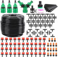 Drip Irrigation System, 164FT Garden Irrigation System 1/4, Blank Distribution Tubing Watering Drip Kit Automatic Irrigation Equipment for Garden Greenhouse, Flower Bed,Patio,Lawn