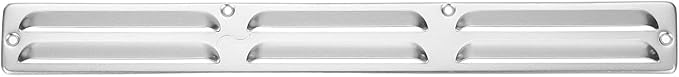 PATIKIL 15x2 Inch Aluminum Vent Cover, Screen Air Grille Ventilation Cover HVAC Louvered Grill for Home Kitchen Fireplace Bathroom Wall Ceiling, Silver