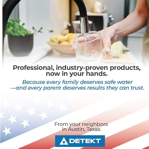 #1 Total Drinking Water Test Kit – Made in USA – Tap Water Well Water Quality by Detekt – Test for Lead, Bacteria, Mold, Heavy Metals, pH & Other Contaminants – Fast, Easy At-Home Results