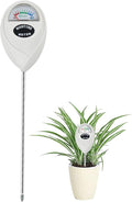 Censinda Soil Moisture Meter, Soil Moisture Monitor for House Plants, Soil Hygrometer Moisture Sensor for Indoor & Outdoor, Garden, Farm, Lawn Plant Care, No Battery Needed(White)