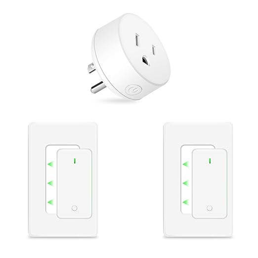 NineLeaf Remote Lamp Switch Wireless, On Off Power Switch for Lamp, Light, Fan, Programmable, No Wiring Needed, 500ft RF Range, FCC Listed,2 Remotes +1 Outlet