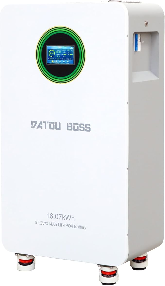 48V 314Ah LiFePO4 Battery, Powerwall Lithium Battery, 16.07kWh Deep Cycle Energy Storage with 210A Breaker, CAN & RS485, Floor/Wall Mount for Home Backup, Solar, RV, Off-Grid (48V 314A-Battery)