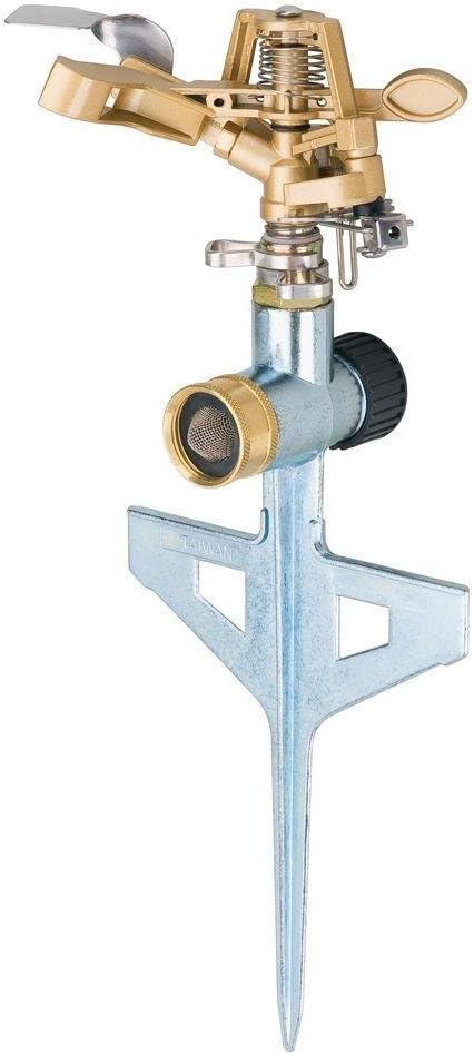 Melnor 9536CH 9536H All Metal Pulsating Sprinkler with Step Spike, Head & Base