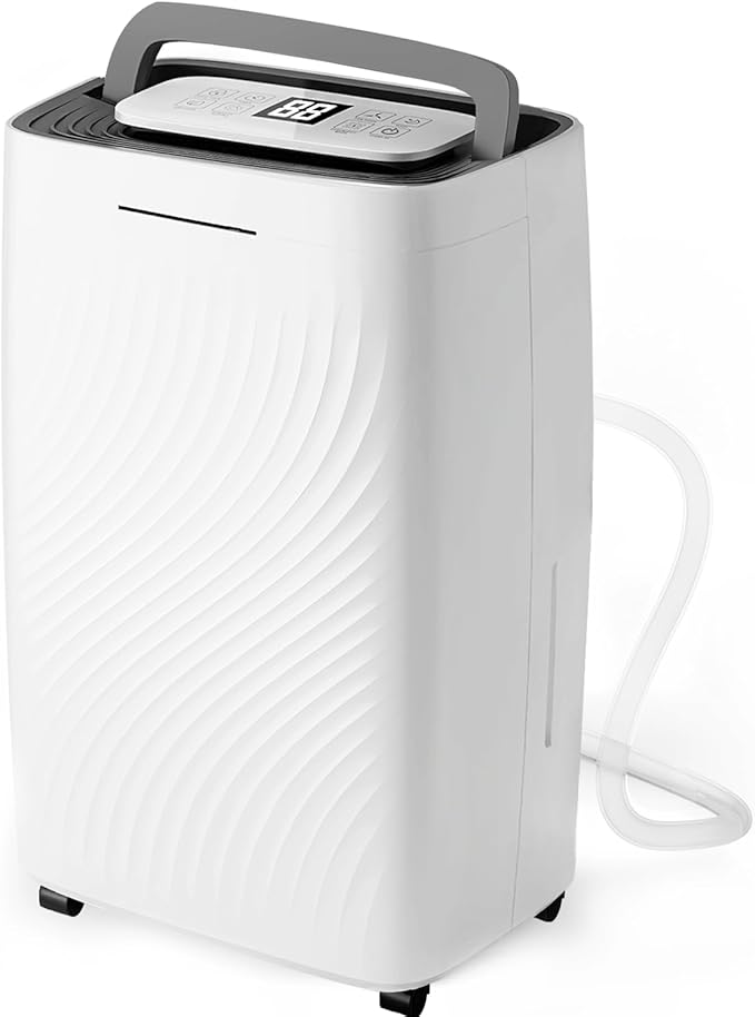 5500 Sq.Ft Dehumidifier for Basement with Drain Hose, Max 80 Pints/D (Standard 50Pint/D), Most Efficient Energy Saving 2026 Dehumidifier Features Air Purifier Combo, Ideal for Large Room, Home, Garage