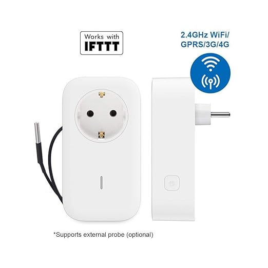 Smart Plug WiFi Remote Control Outlet Alexa & IFTTT, Energy Monitoring and Timer Function, No HUB Required, Delayed Switch Supports External Temperature Probe (SP1 WiFi & SIM)