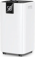 4,000 Sq.ft Dehumidifier for Basement, 45 Pint Dehumidifiers for Home with Drain Hose, Smart Humidity Control, Auto Defrost, Auto Restart, 24H Timer, for Bedroom, Bathroom, RV, Garage