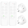 NineLeaf Wireless Remote Control Outlet with Timer, Indoor Remote Timer Outlet, No Interference No Wiring, 15A/1875W 500FT RF Range, Countdown Light Switch for Lamp, Fan,2Remote 2Outlets