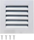 Gable Vent with Screen - 10" X 10" Aluminum Attic Vent Square Louvered Vent Cover - White Wall Vent Systems for Home Ceiling Shed Bathroom Garage
