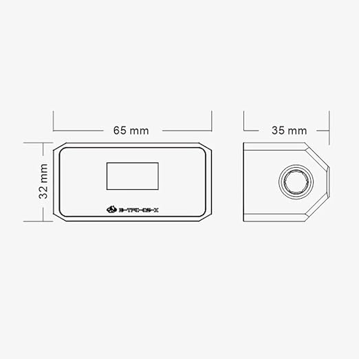 Bykski Water Cooling Digital Flow Meter Temperature Display