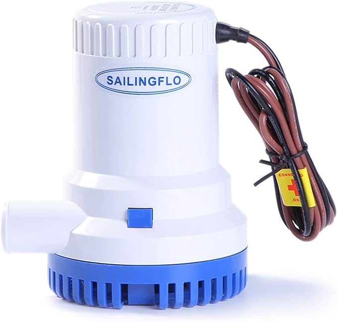12V Bilge Pumps for Boats-2000 GPH 1-1/8"(29mm) Outlet High Flow Rate Non-AutIomatic Bilge Water Pump,Submersible Boat Accessories,Electric Marine Bilge Pump Waterproof Reset