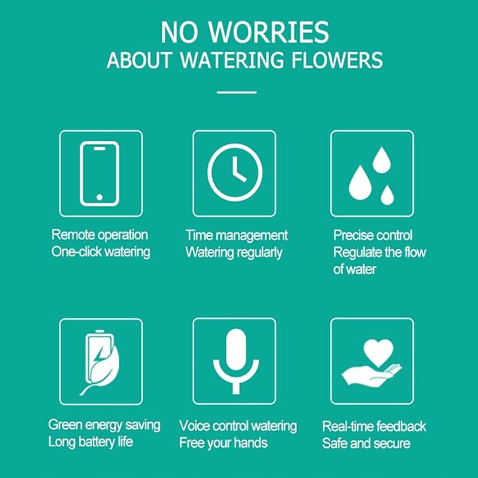 Yosoo WiFi Sprinkler Controller, Solar Powered Smart Water Timer Tuya APP and Voice Control Wireless Hose Faucet Timer for Garden Yard Compatible
