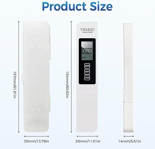 2026 All-New 4 in 1 Digital Water Tester, TDS Meter Digital Water Tester Accurate and Reliable TDS EC & Temperature(°C/°F) Meter, 0-9990PPM Water Tester for Drinking Water Aquariums Swimming Pool (1)