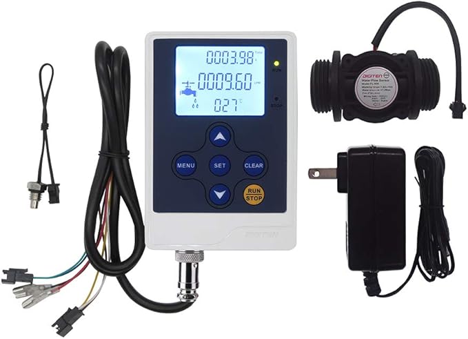 DIGITEN Water Flow Control LCD Display+G1 Flow Sensor Meter