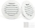 6 Inch Round Air Vent Covers,LouanXpert Stainless Steel Soffit Vent Covers with Built-in Fine Mesh for Garage, Apartment,House,Office (150mm - 2PCS)