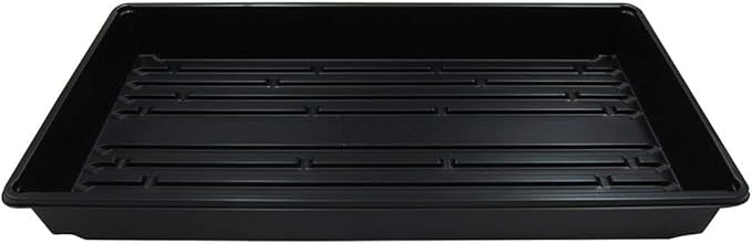 BBR Tuning 10x20 Inch Black 10 Pack Plant Black Propagation Tray – Growing Trays for Seedling, Garden, Planting, Soil & Hydroponic Horticulture - Microgreen Trays Grow Plants - No Drain Holes