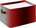 Dark Red Grey Black Ombre Storage Bins Cubes Waterproof Cloth Storage Basket,Farmhouse Gradient Minimalist Foldable Storage Bags for Shelf Clothes Storages Organizers with Handles 15x11x9.5 in 1PCS