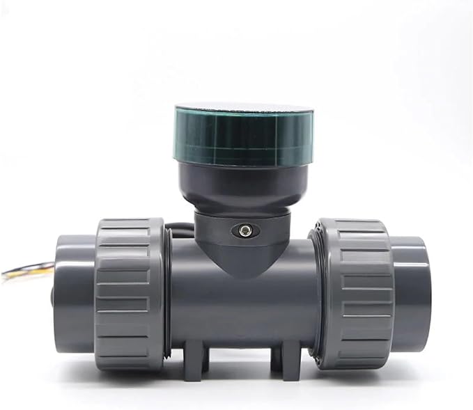 Water Flow Meter, High Precision Smart Digital Display Flowmeter DN25-80 Electronic RS485 Meter LCD Water Flow Sensor for Farm/Garden Irrigation(DN25,LCD Version)