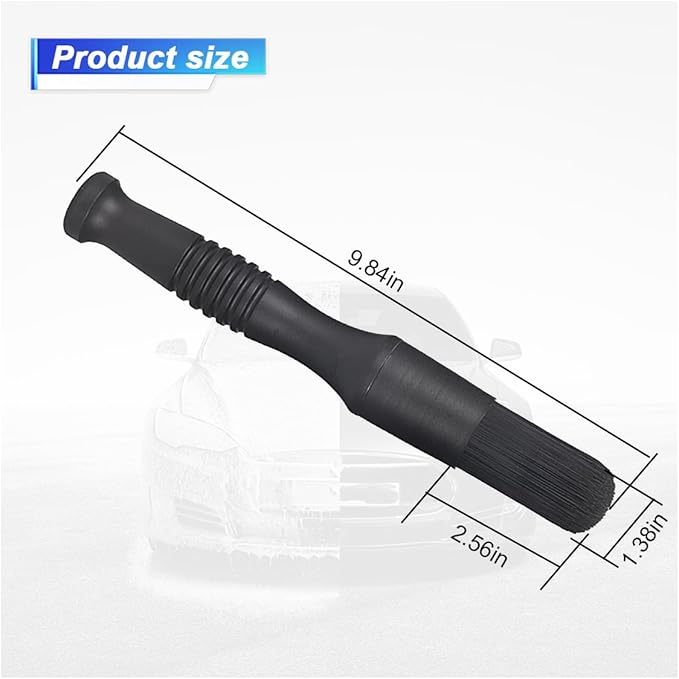 Car Parts Washer Brush, Bullet Head Parts Cleaning Brush for Cleaning Car Interior Exterior, Engine Parts, Wheel Bearing, Boats, Household Grime (Black)