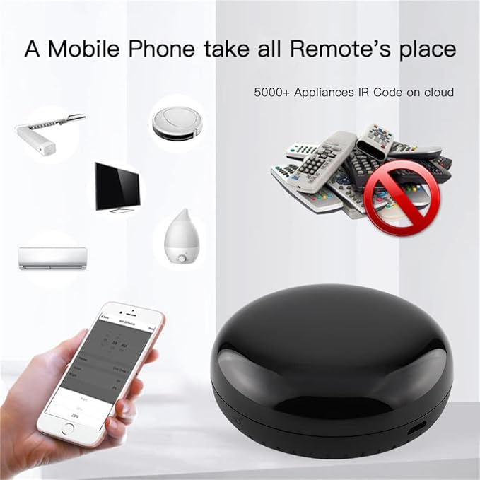 MOES WiFi Smart IR Remote Controller Smart Home Infrared Universal Remote Blaster,One for All Control AC TV DVD CD AUD SAT etc,Compatible with Alexa and Google Assistant,No Hub Required (Pack of 2)
