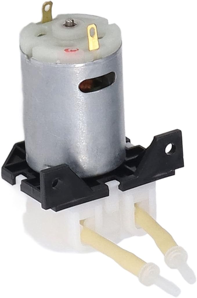DC Peristaltic Pump, Mini Dosing Self Priming Pump for Biochemical Analysis, Aquarium 12V, Variable Flow Direction with Aluminum Alloy Body, Ideal for Lab Experiments and Smart Hom