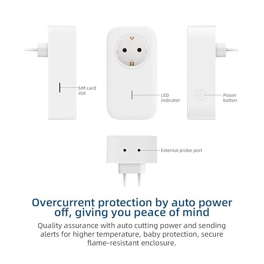 Smart Plug WiFi Remote Control Outlet Alexa & IFTTT, Energy Monitoring and Timer Function, No HUB Required, Delayed Switch Supports External Temperature Probe (SP1 WiFi & SIM)