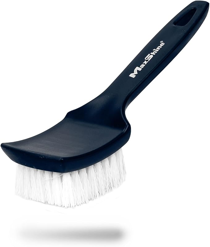 Maxshine Universal All-Purpose Cleaning Brush | Long-Handled Stiff Bristle Brush for Tires, Carpets, Upholstery & Floor Mats | Removes Tough Dirt & Stubborn Stains | Premium Auto Detailing Accessory