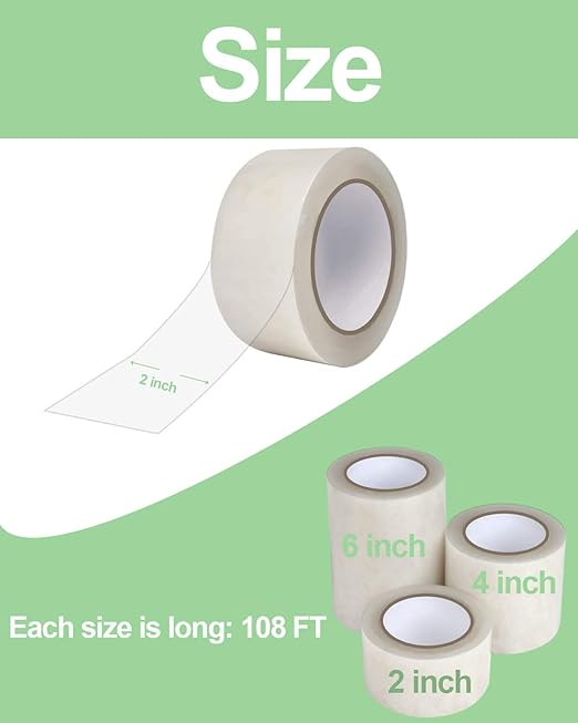 vensovo Greenhouse Covering Plastic Repair Tape - 6 mil Thickness 2″x108′ Garden Green House Sheeting, Plastic Polyethylene Film Repair Tape