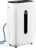 5,000 Sq.Ft 2025 Dehumidifier 80 Pint/Day Dehumidifier for Basement, Bedroom, Home, Bathroom, Smart Compressor Dehumidifier with Drain Hose, Intelligent Humidistat 24H Timer,Child Lock,Defrost,Silent