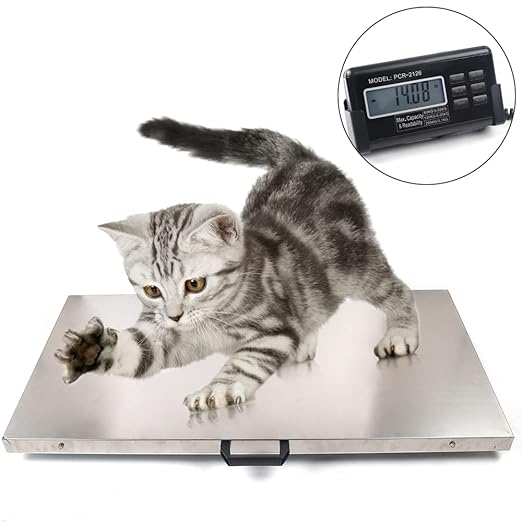 440lb Digital Livestock Vet Scale, Digital Pet Scale for Dog Sheep Pig Goat, Heavy-Duty Platform Scale, Animal Scale Platform for Large Pets Postal Shipping Warehouse, KG/OZ/LB Units Switch