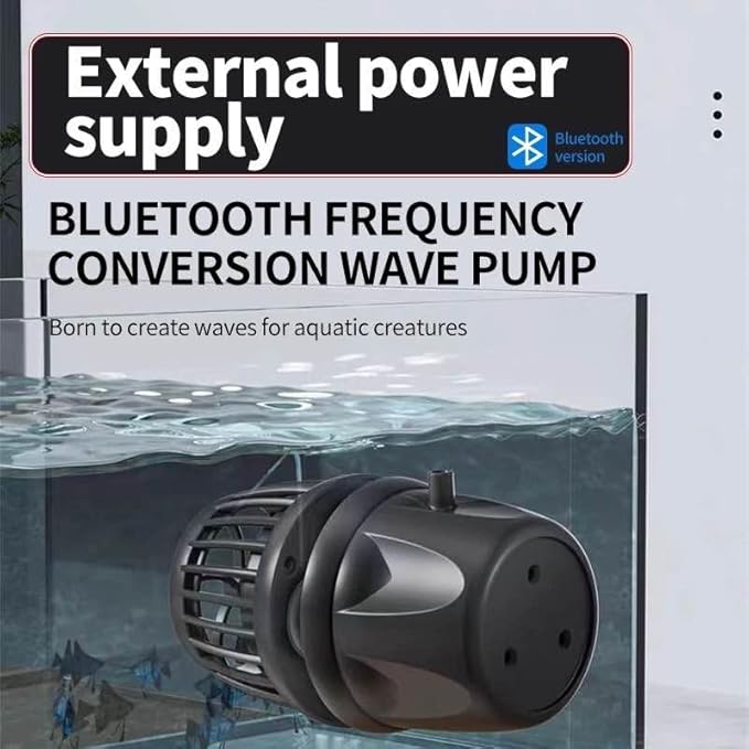 Aquarium Wave Maker Pump (DMP20) - Submersible Circulation Pump for Saltwater Marine Reef Tanks, Bluetooth App Control & Smart Controller