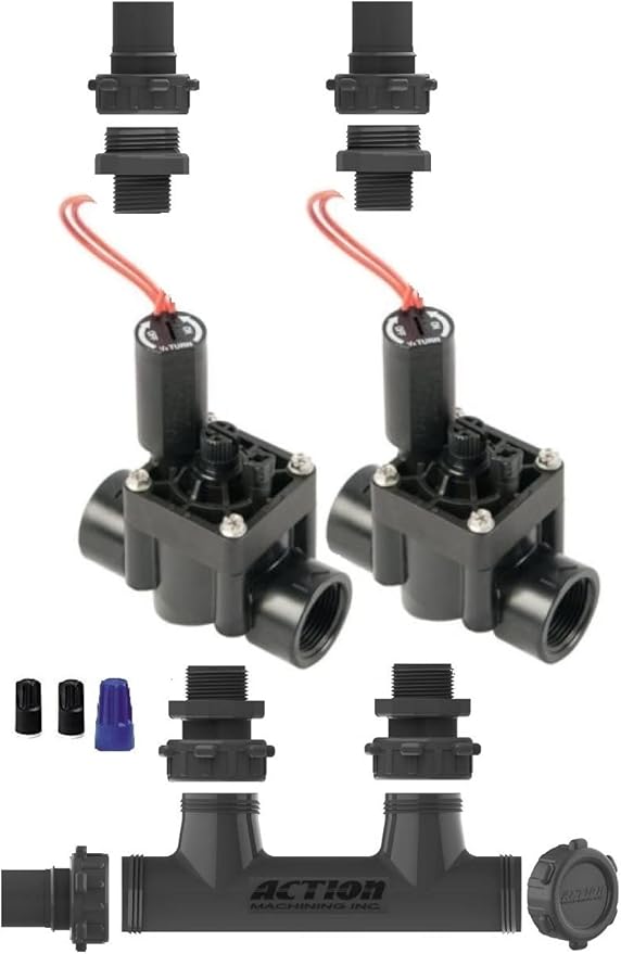 SPW Hunter Premium Valve Manifold System PGV101GS with Flow Control - Heavy Duty Action MachIng Parts 3/4In or 1In Slip PGV-101 (2 Zone)