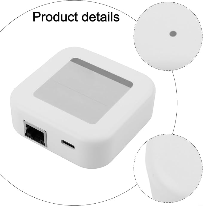WiFi Gateway-Hub For TTLock App With Remote Control, Real Time Monitoring, Multiple Smart Door Lock Pairing, Compatible With G2 And G3 Models, ABS Housing, White(G3 wired)