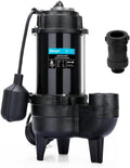 3/4 HP Sewage/Effluent Pump, 6400 GPH Submersible Basement Sewer Pump with 2'' Check Valve Connector